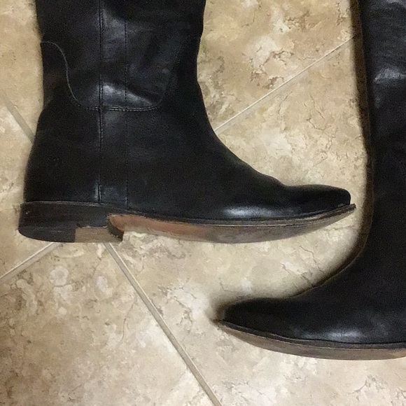 FRYE Black Leather Paige Boots sz 9 - Picture 6 of 6